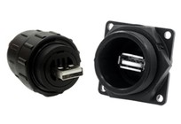 Data-Con-X abgedichtete USB Typ A & B Steckverbinder Anzeigen